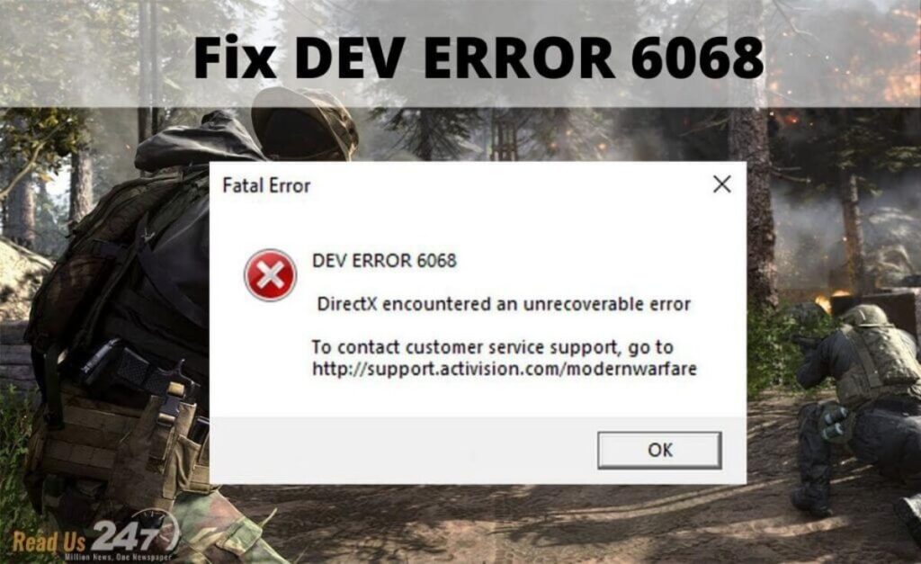 How to Fix Modern Warfare Dev Error 6068