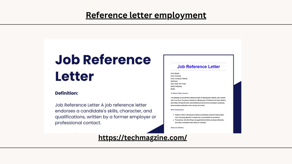 reference letter employment